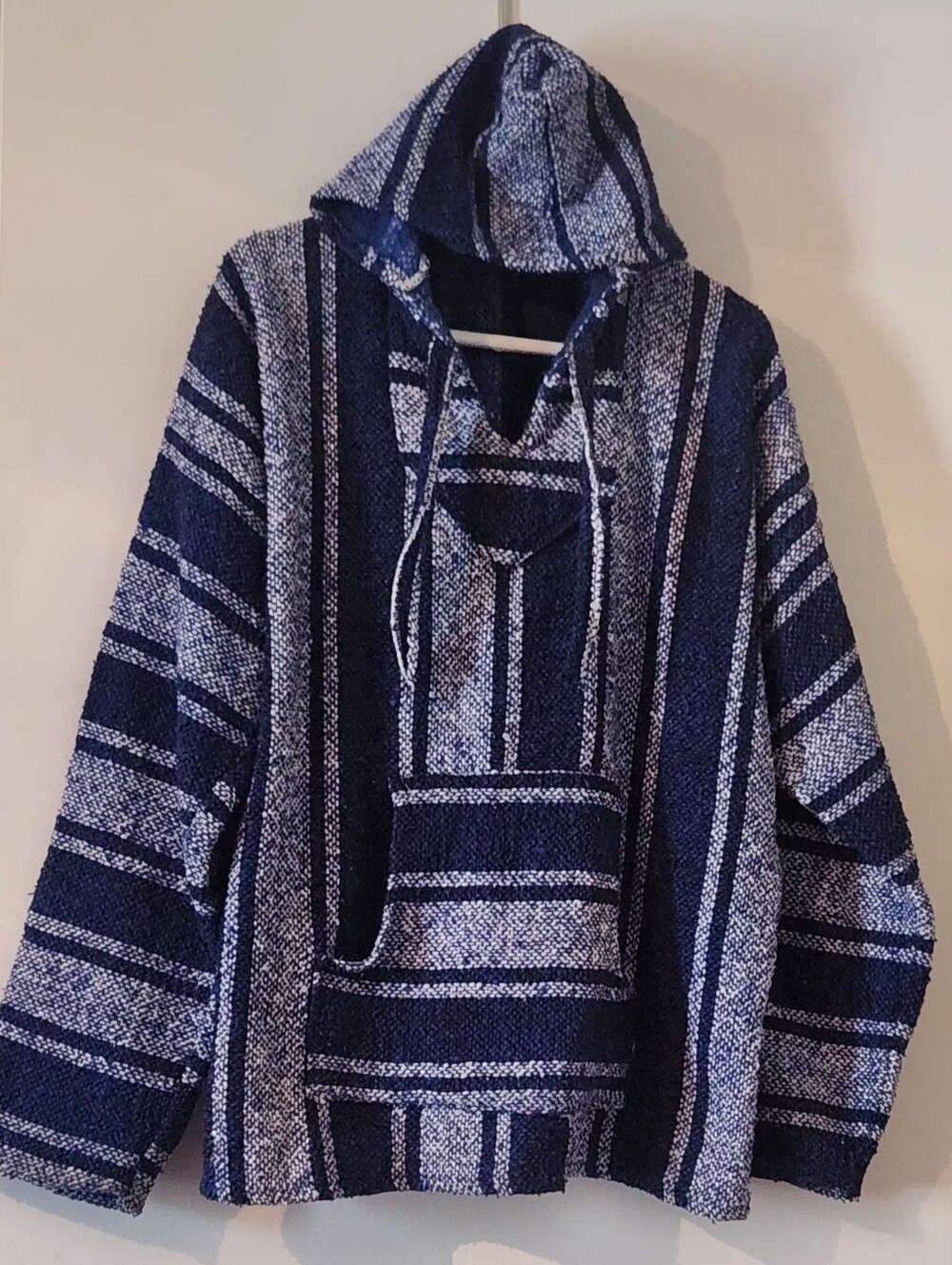 VINTAGE 90' GRUNGE HOODDED PONCHO XL